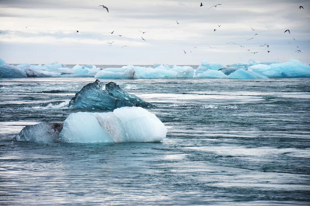 glacier iceberg on water iceland