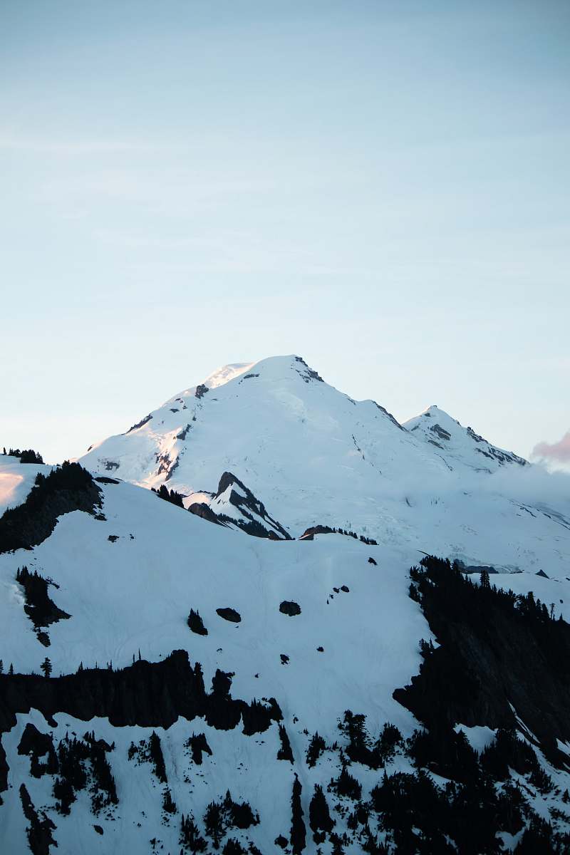 nature snow-covered mountain outdoors