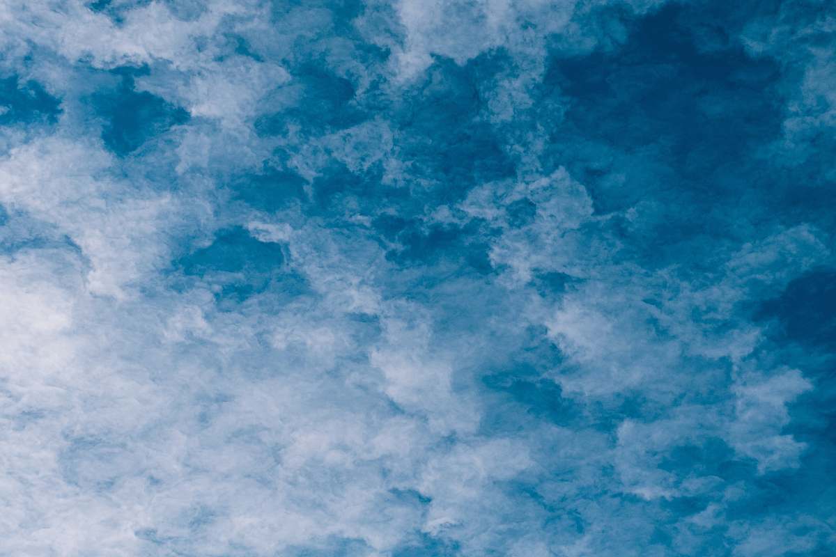 outdoors blue and white clouds sky