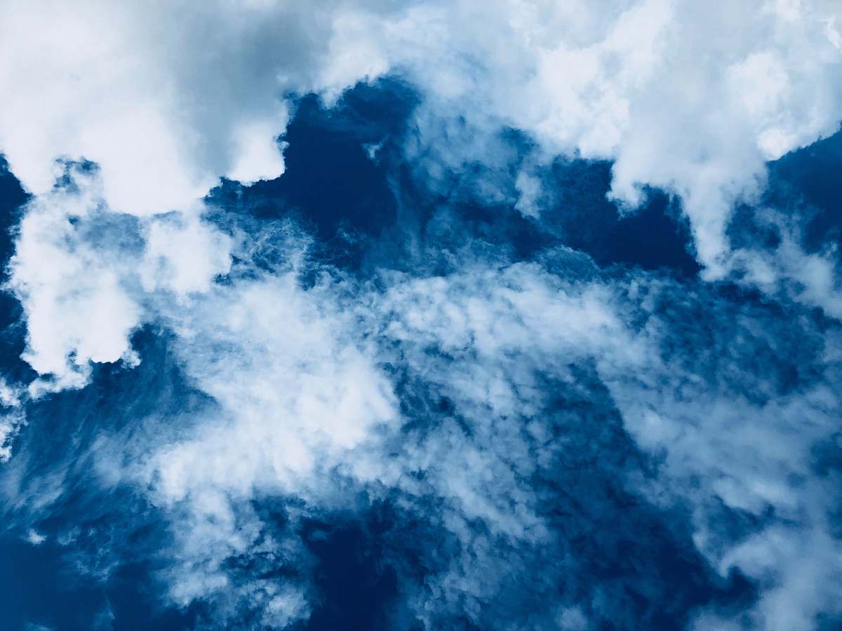 outdoors blue clouds sky