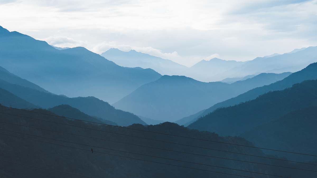 mountain mountains covered with fogs mountain range