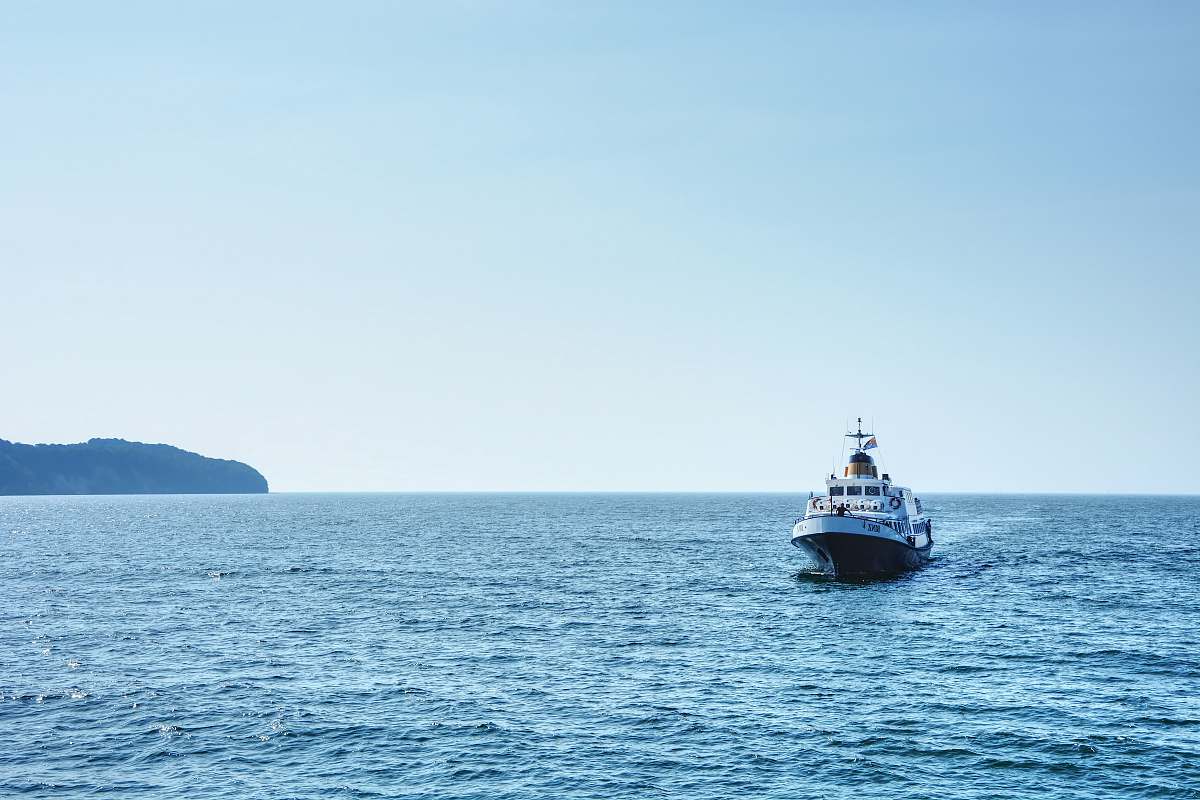vehicle white boat boat