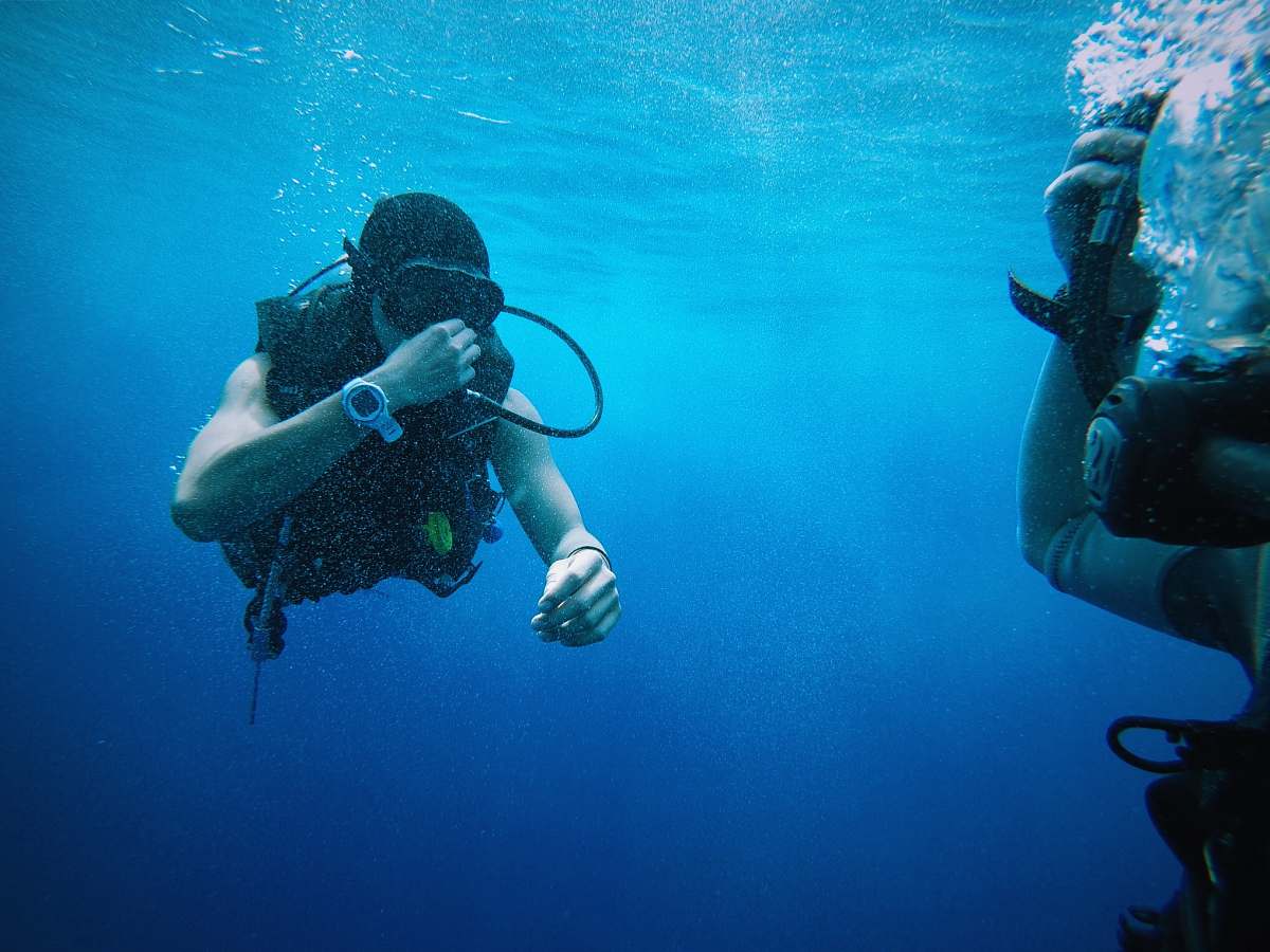 person person scuba underwater diving