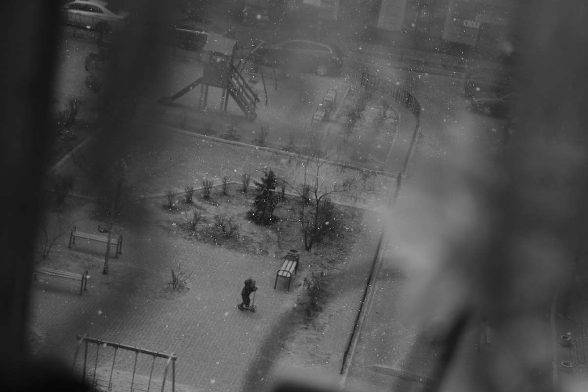  grayscale photography of person skating on ground 