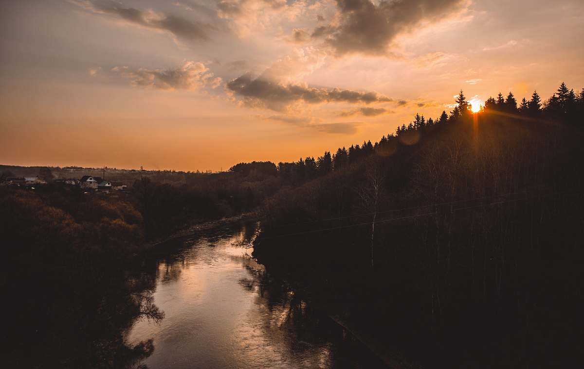 sunset sunset in the river sunrise