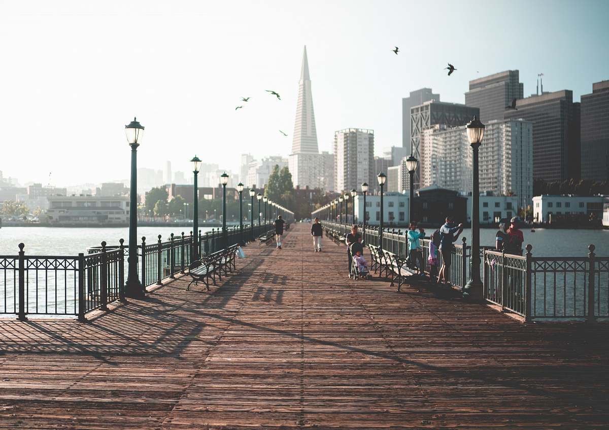 bridge brown wooden dock building