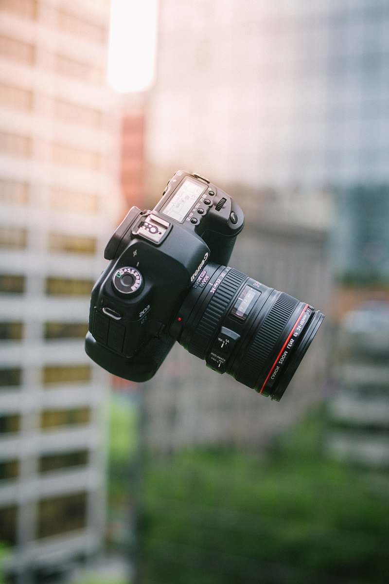 electronics black DSLR camera portland