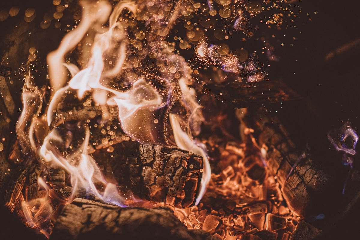 flame firewood burning burning