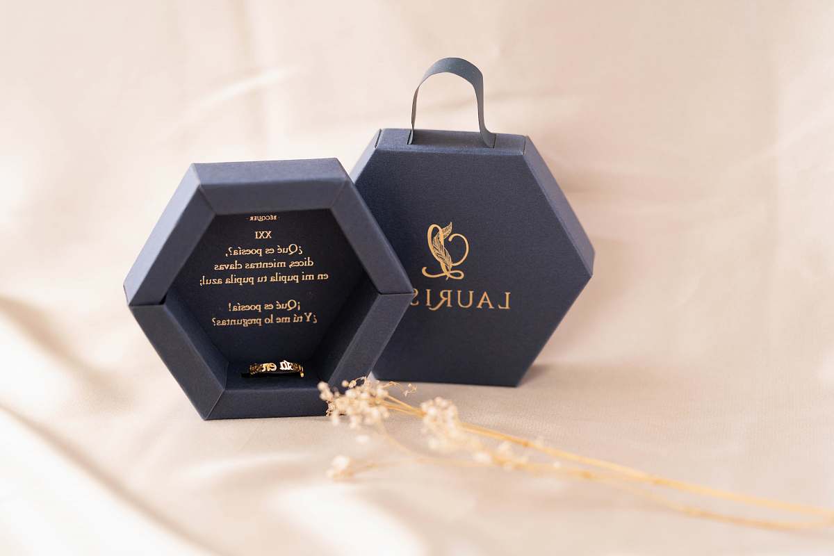 accessories silver-colored ring inside box accessory