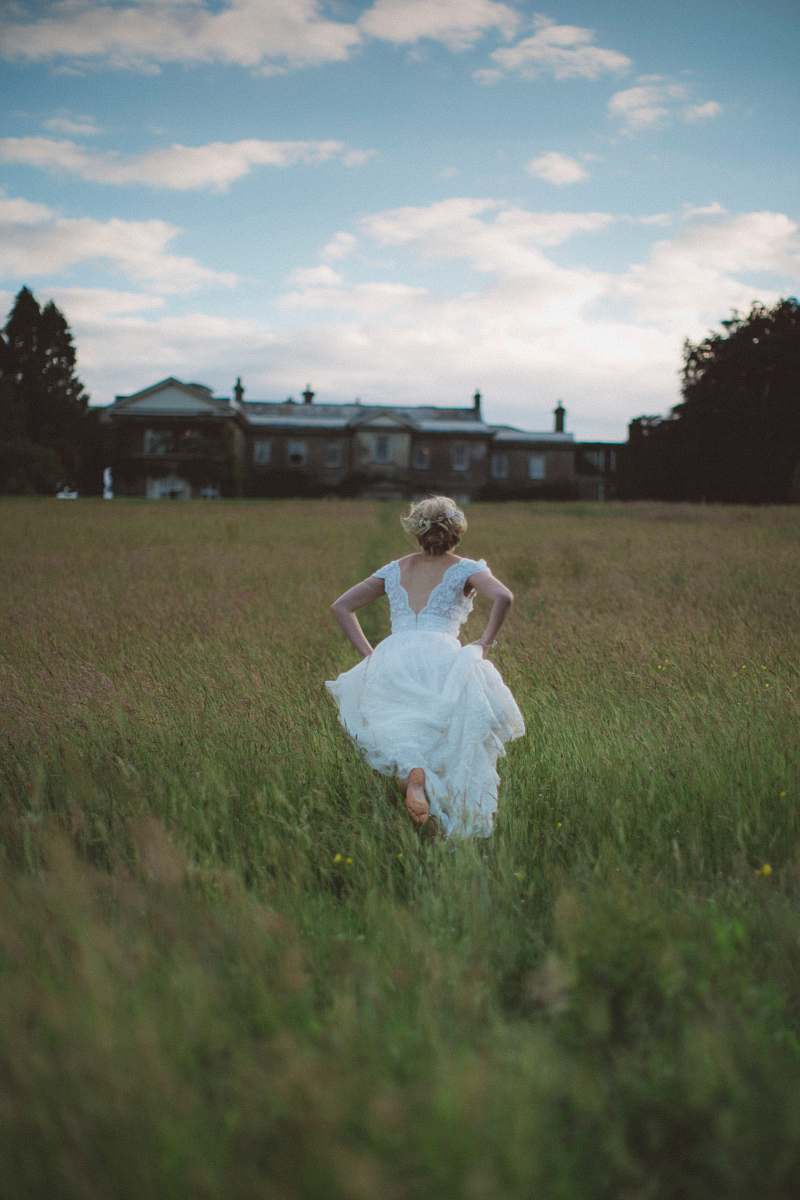 person woman running on field people