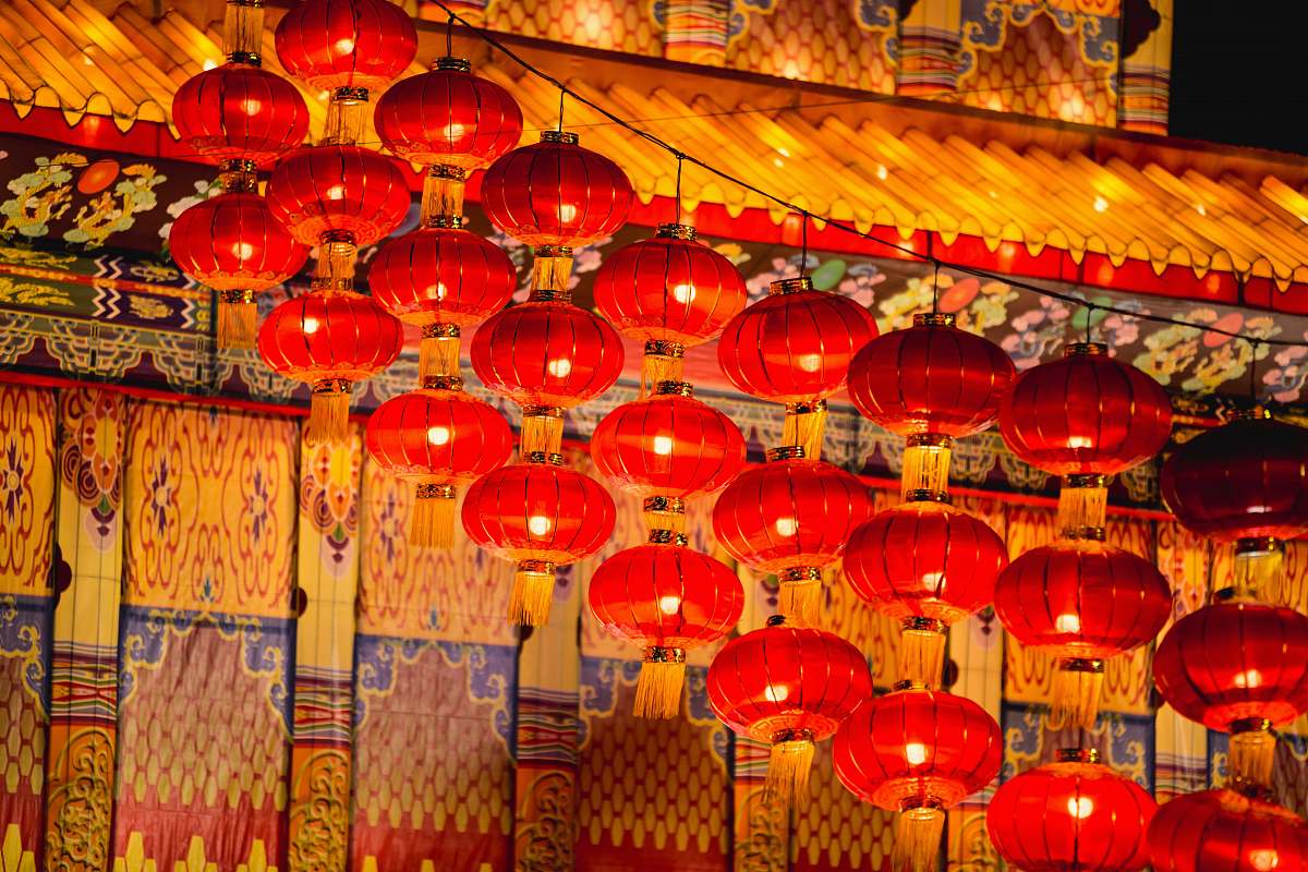 lamp red paper lanterns lantern