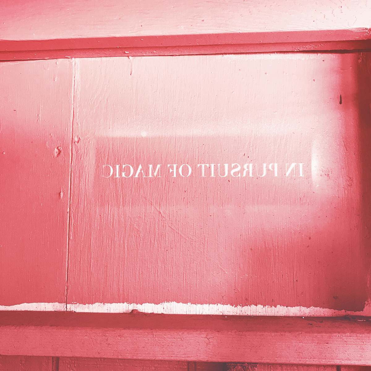 pink red wooden panel board quote