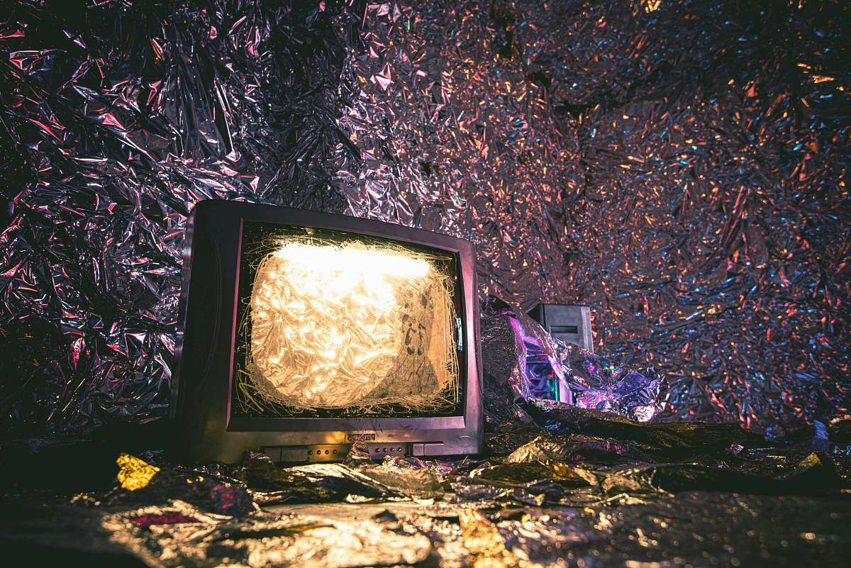 screen black CRT TV display