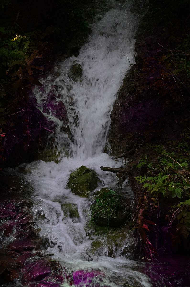 outdoors waterfall in timelapse photo water