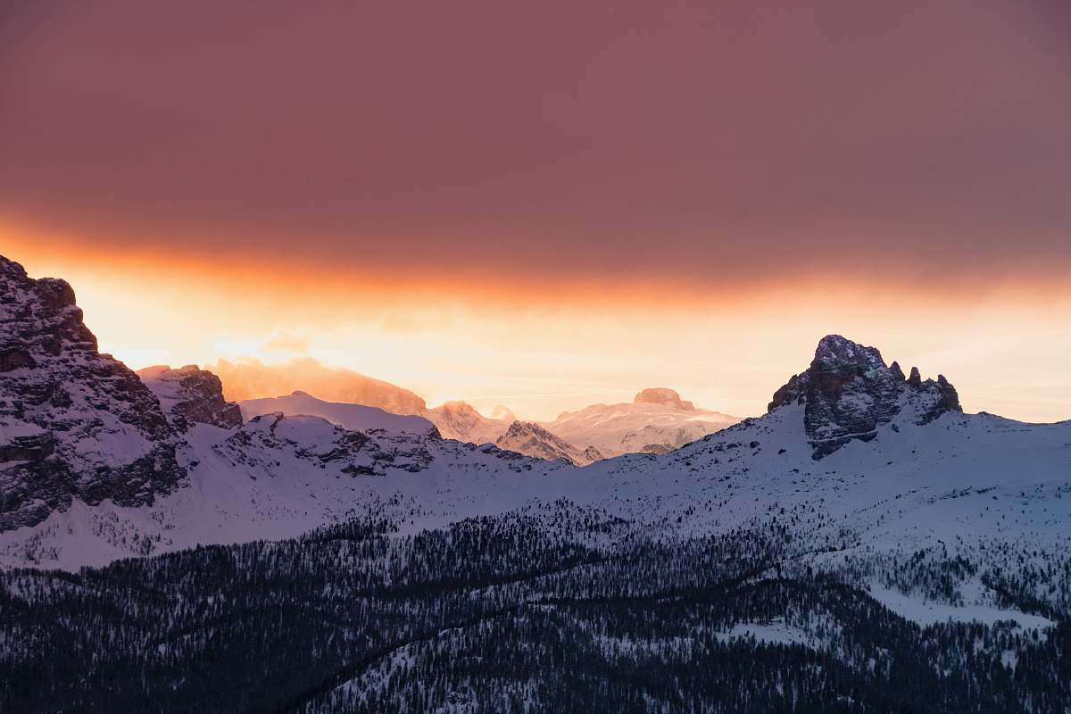 mountain mountain covering with snow nature
