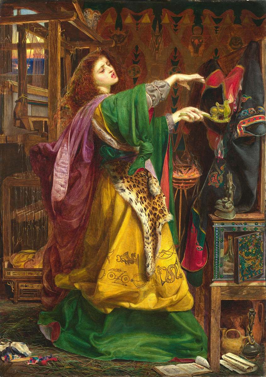 art woman wearing green and yellow dress painting art movement