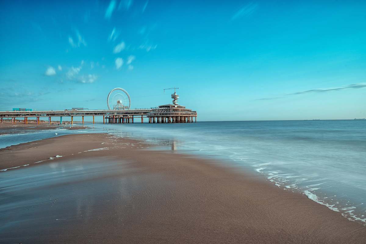 pier blue sea waterfront