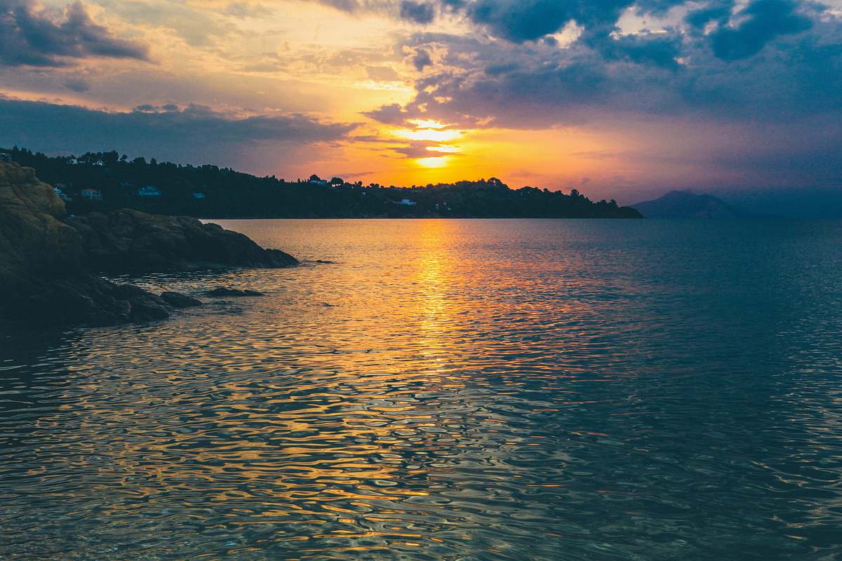 skiathos body of water beside shore greece