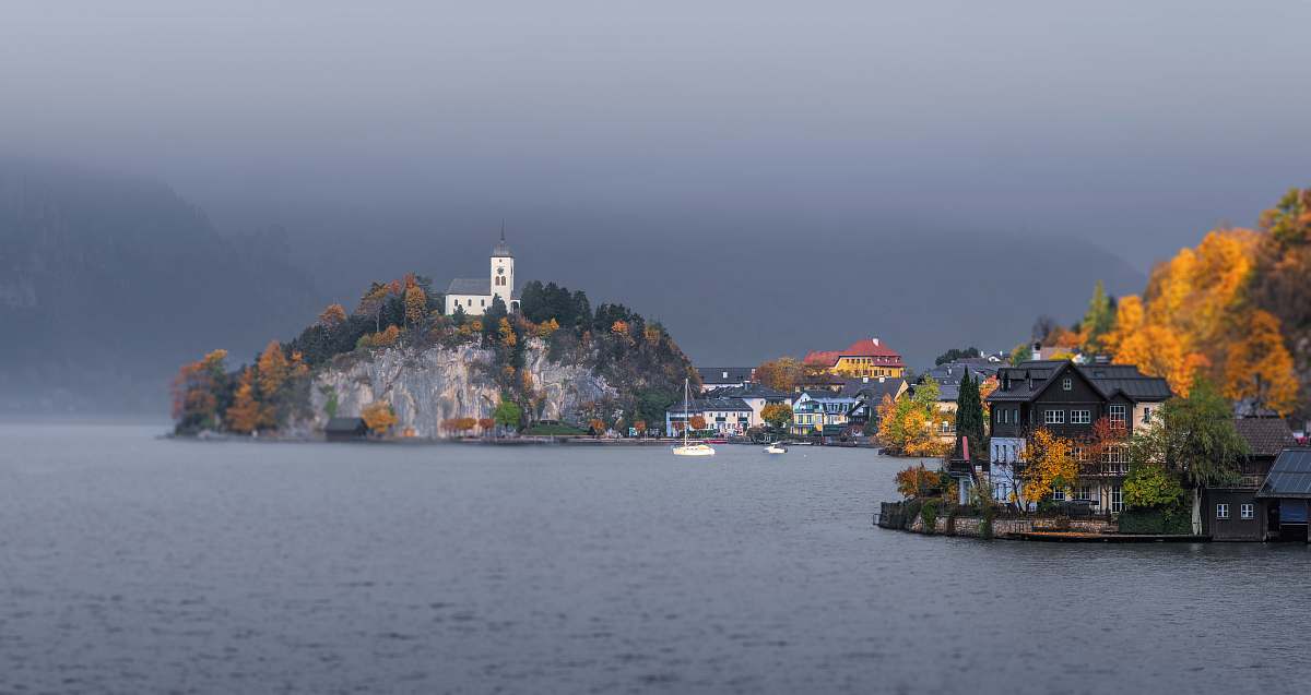 waterfront island surrounded by body of water island