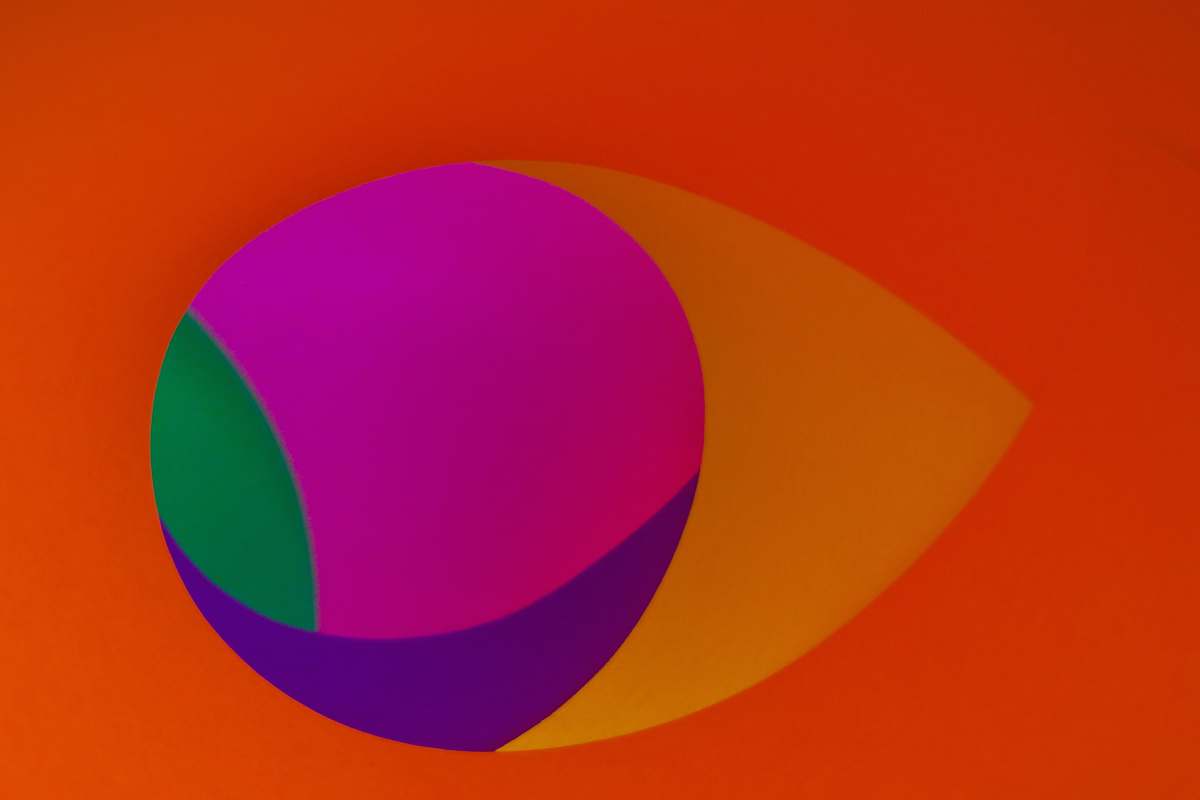 color pink, orange, and purple abstract art contrast