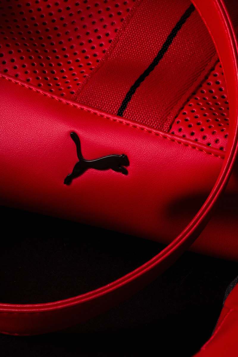 clothing red Puma leather bag footwear