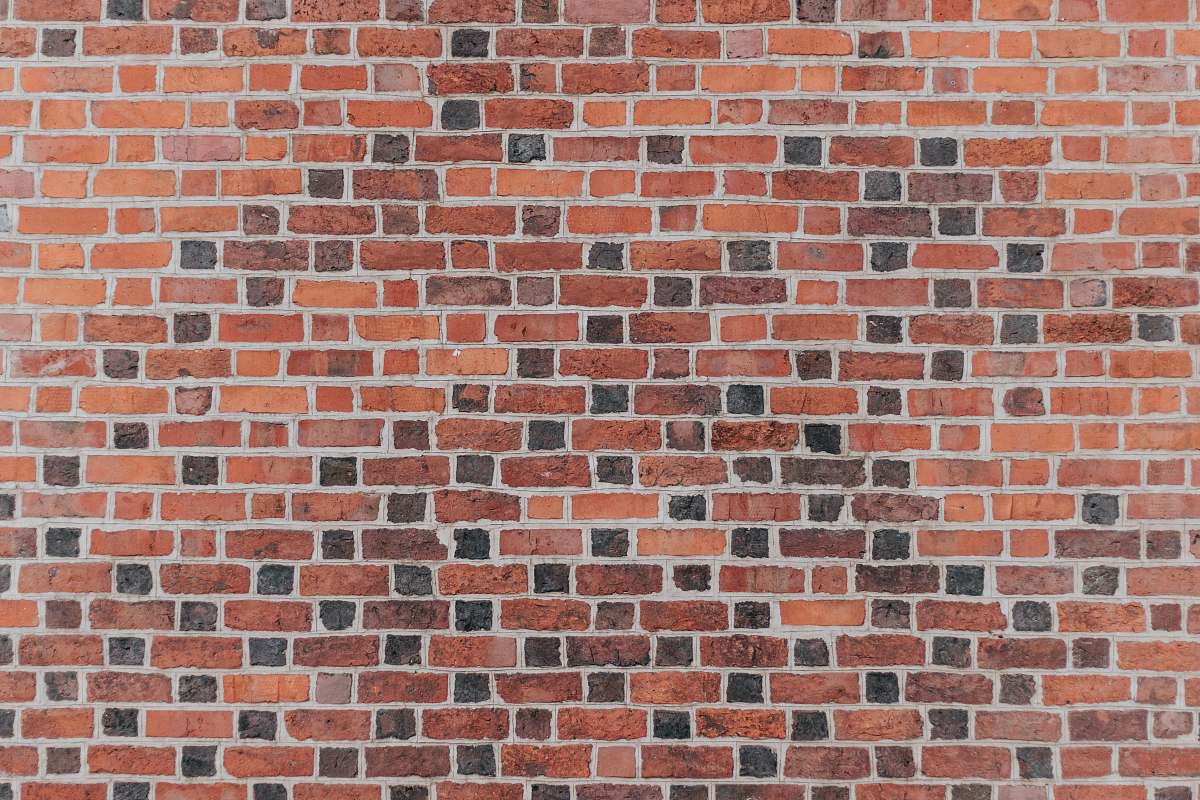 wall black and brown brick wall red