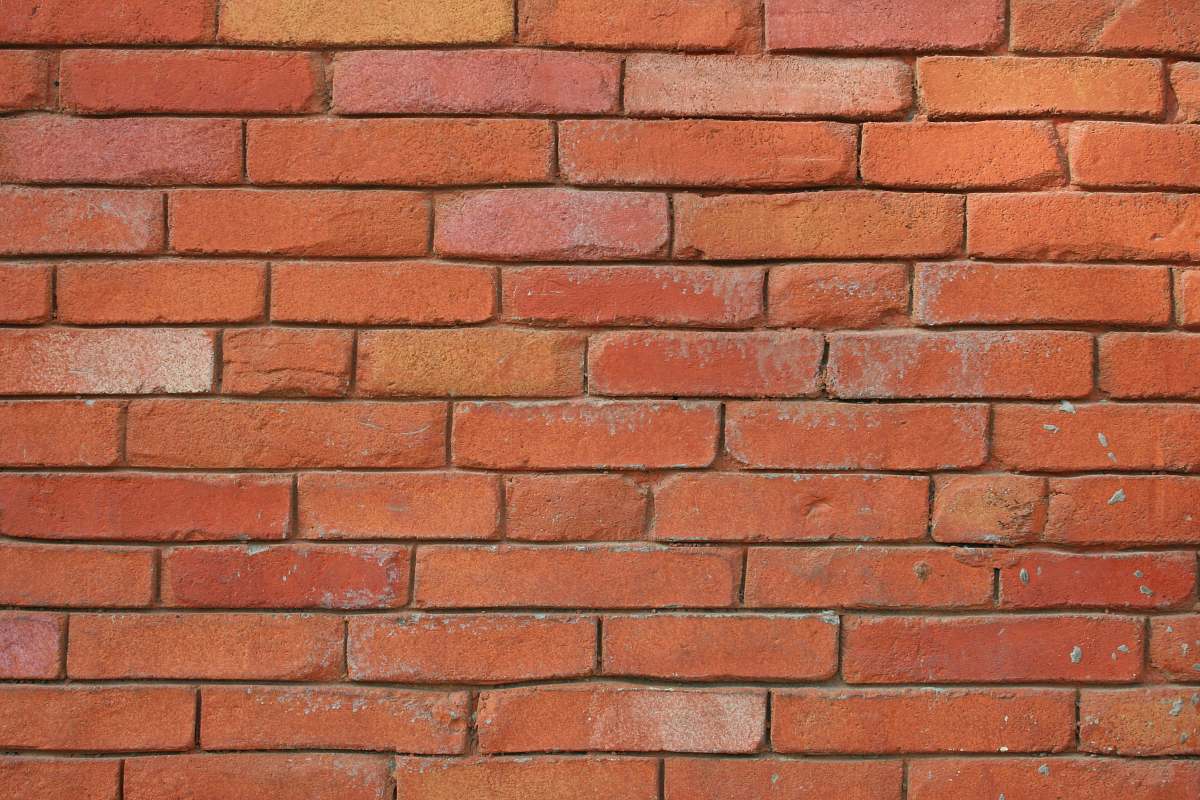 brown orange brick wall wall