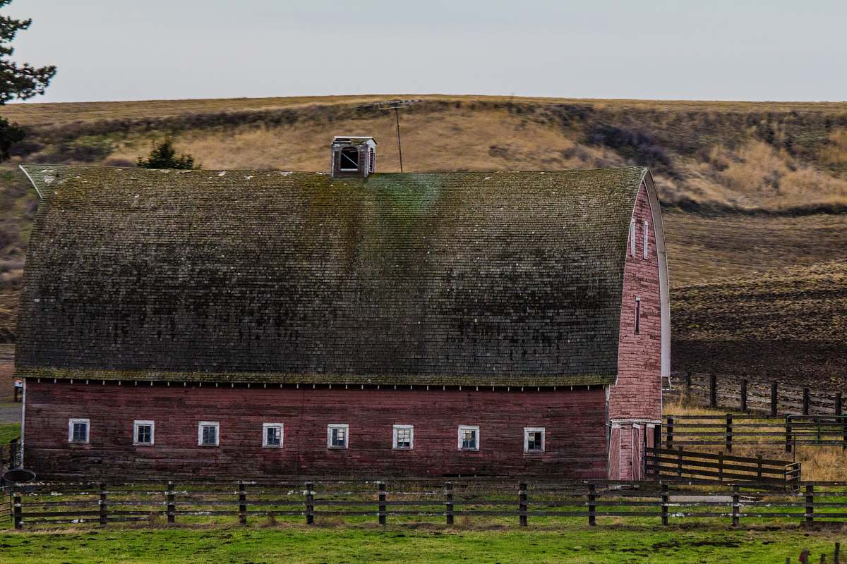 architecture red and black farm barn fort