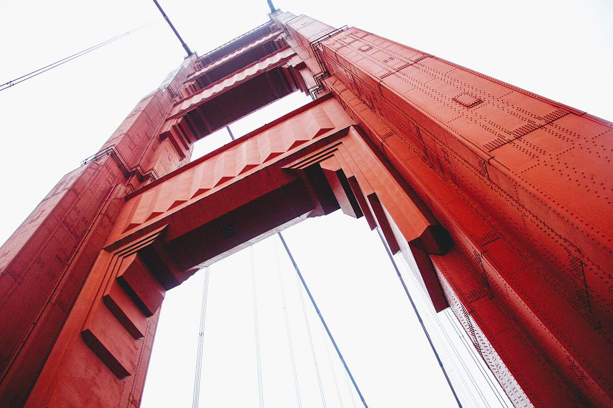 cable low angle photo of red suspension bridge golden gate bridge