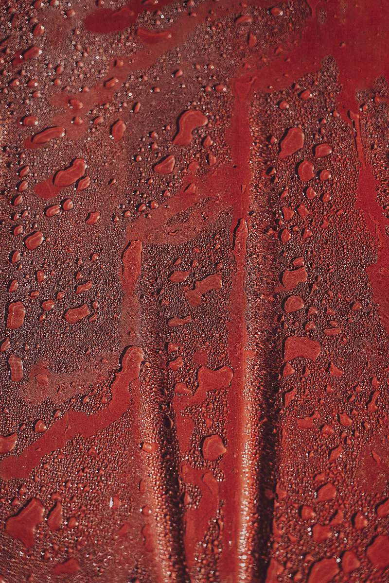 texture water drops on red hood red