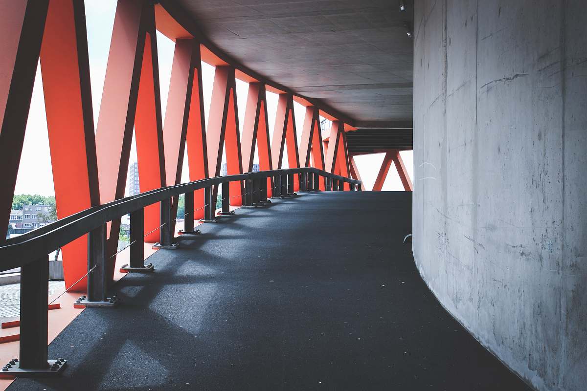 railing photography of under bridge architecture