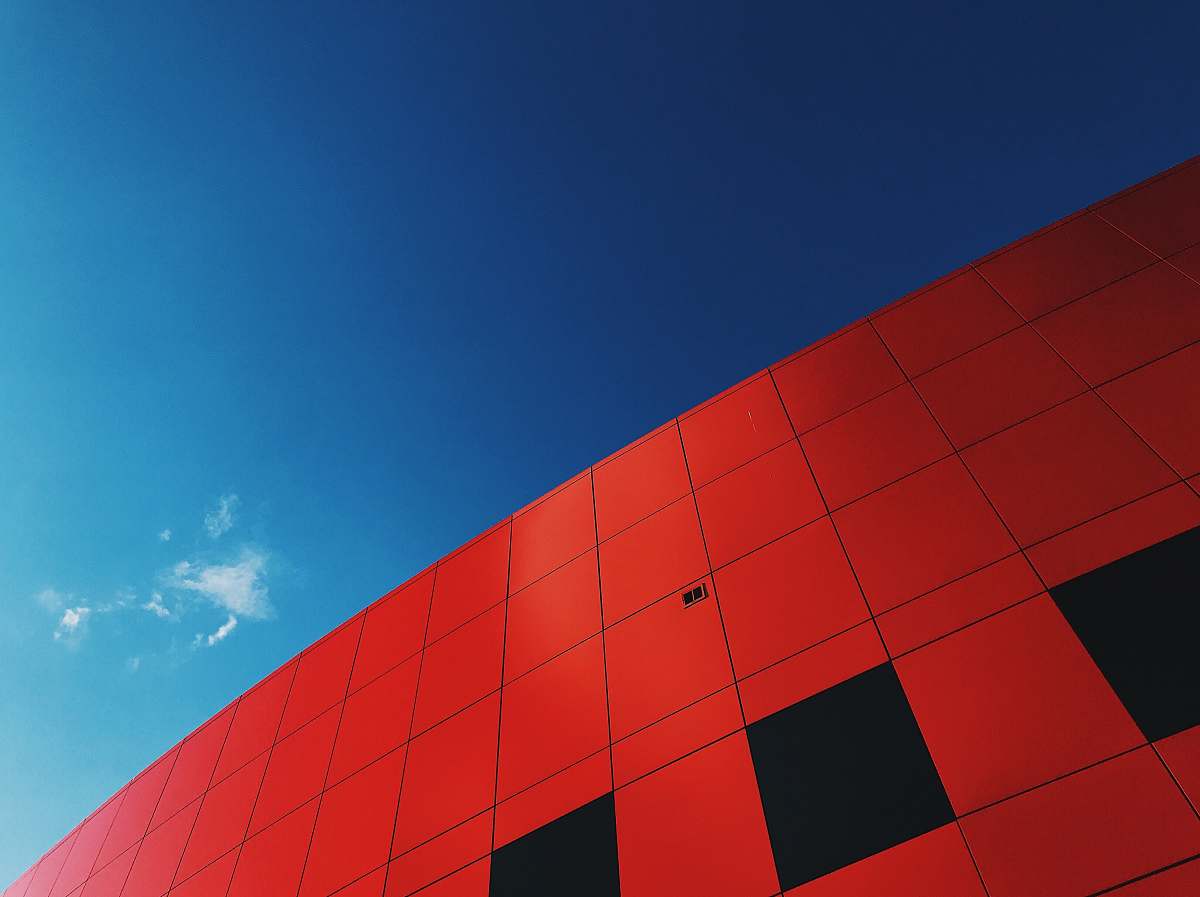red red hi-rise building city