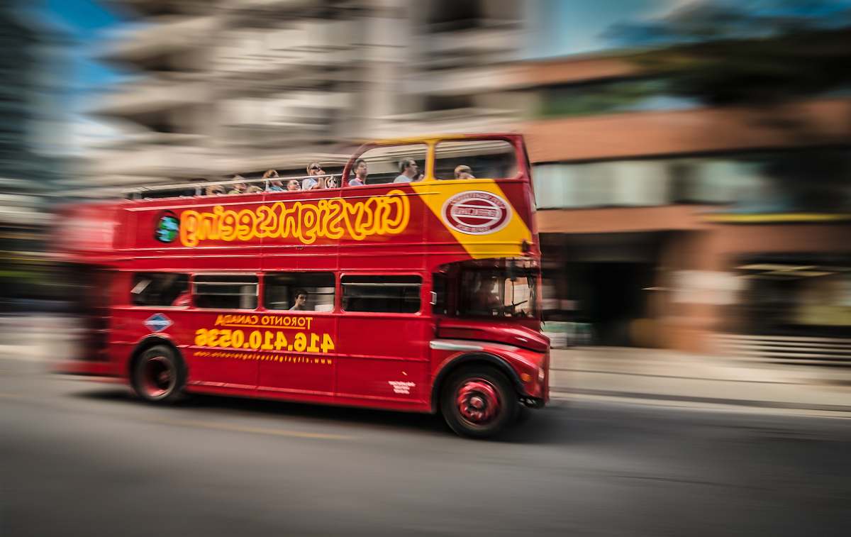 vehicle red and yellow bus photo double decker bus