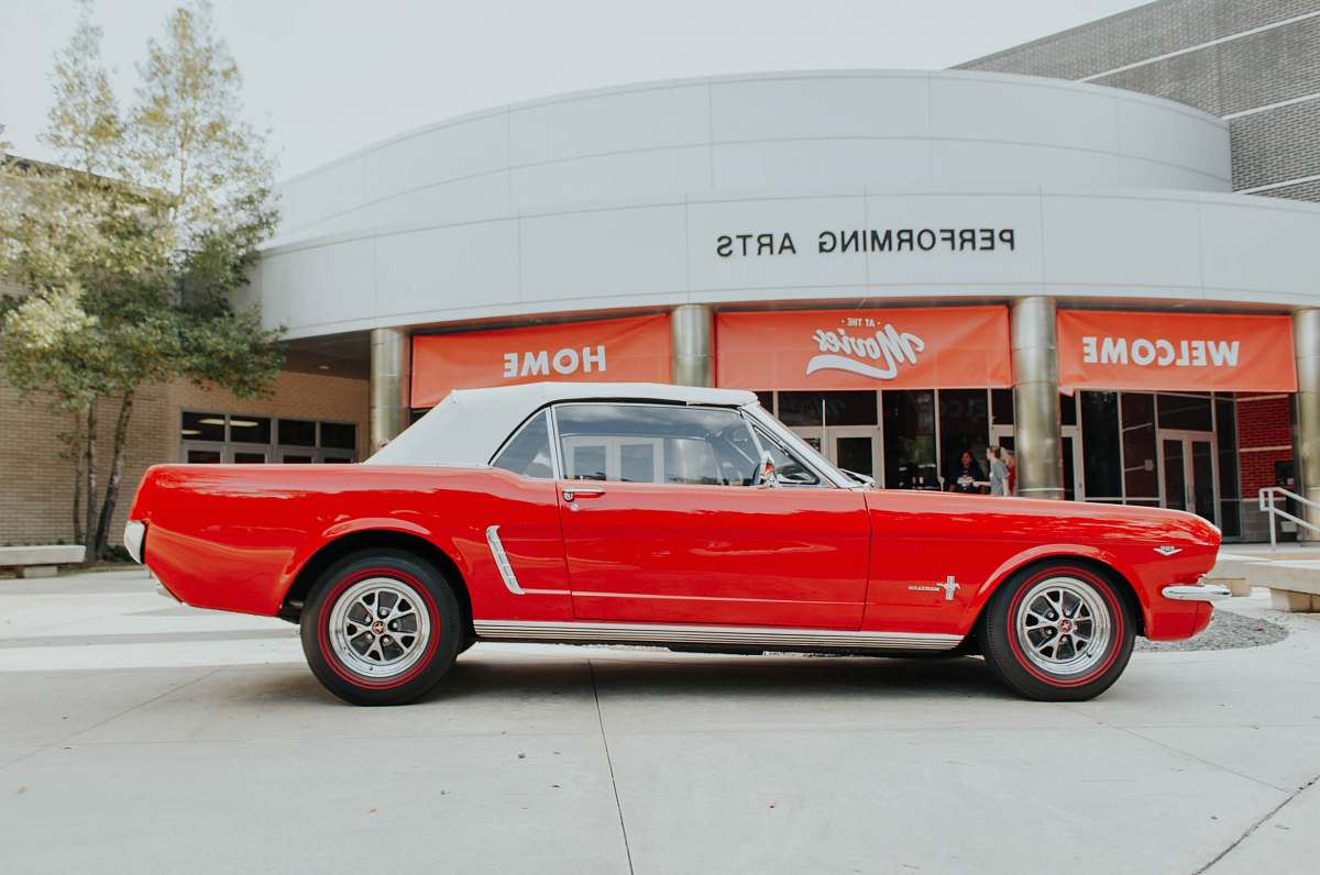 vehicle red and white convertible coupe red