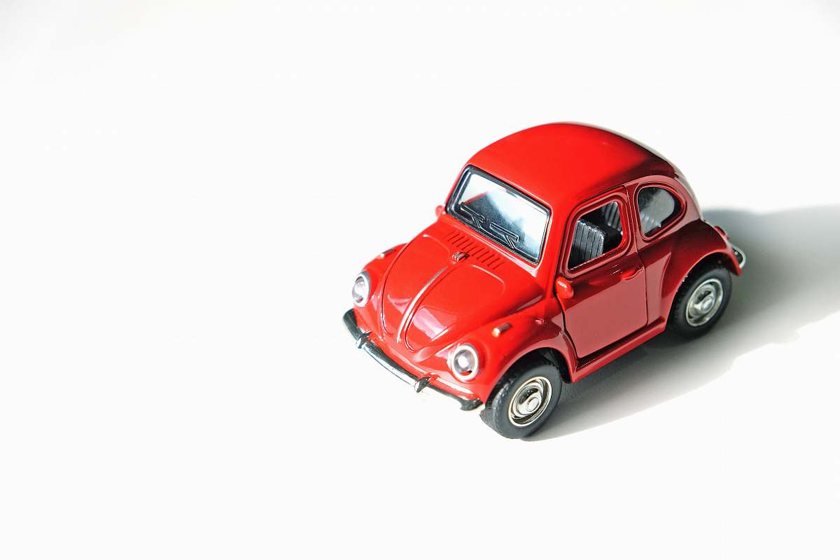 red red coupe die-cast model toy
