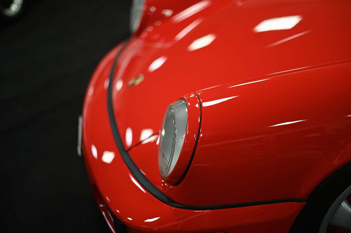 transportation red Porsche car automobile