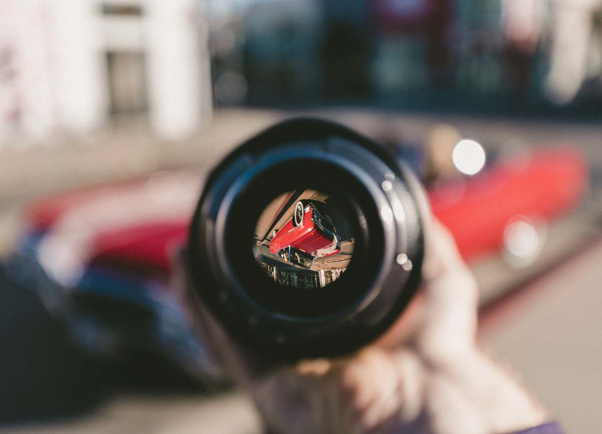 lens selective focus photography of round LED lens camera