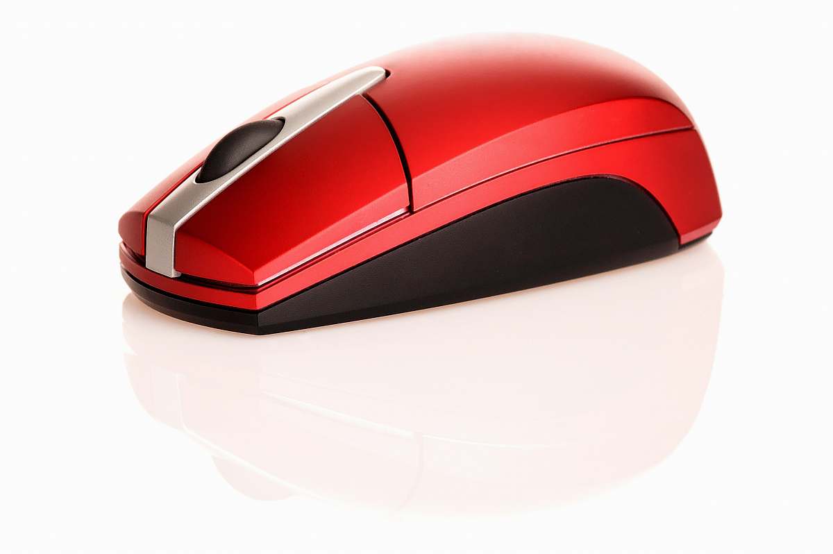 hardware black and red wireless computer mouse mouse