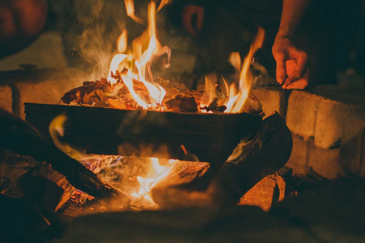 flame time lapse photography of burning firewoods campfire
