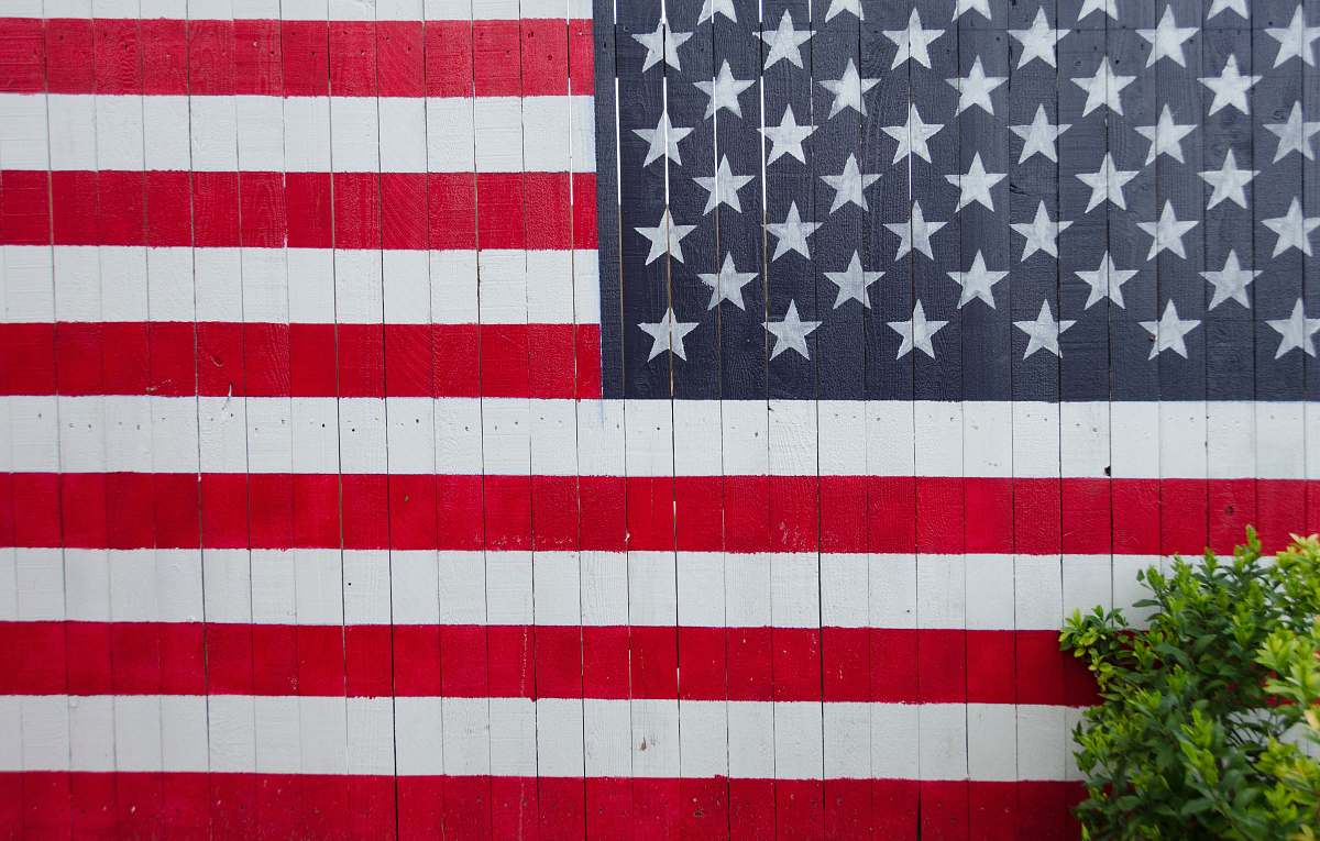 symbol U.S.A. flag wall united states