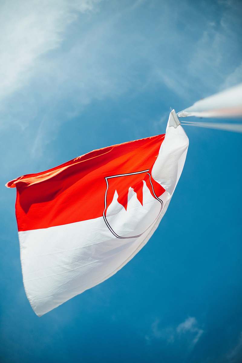 emblem white and red flag germany