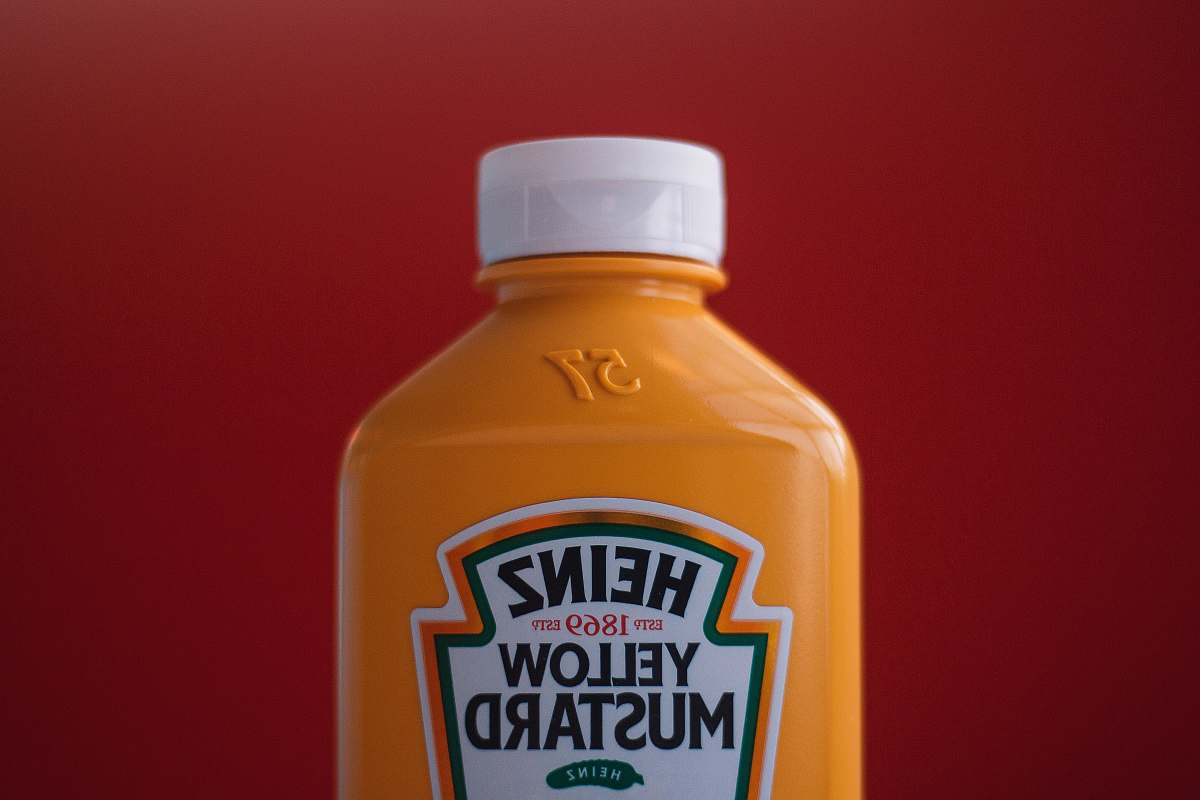 heinz Heinz yellow mustard bottle red