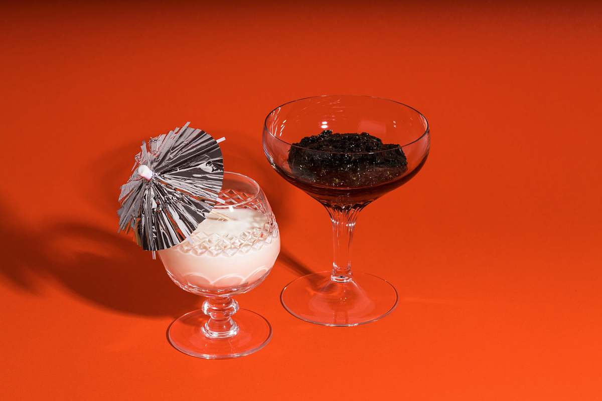 goblet two sweets filled clear sherbet glasses munich