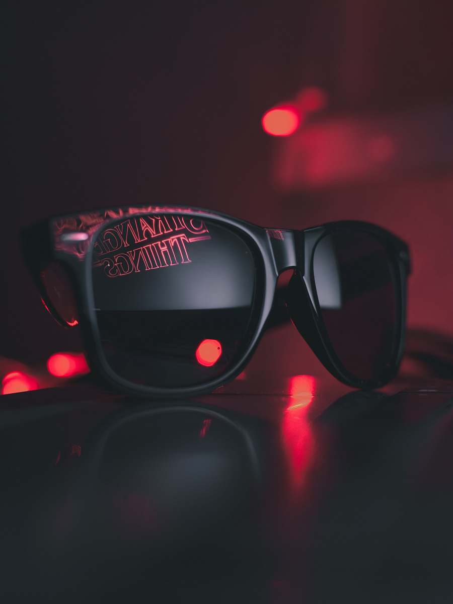 sunglasses black wayfarer sunglasses on black surface stranger things