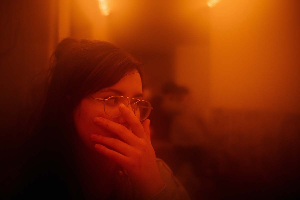 accessories woman holding her eyeglasses accessory