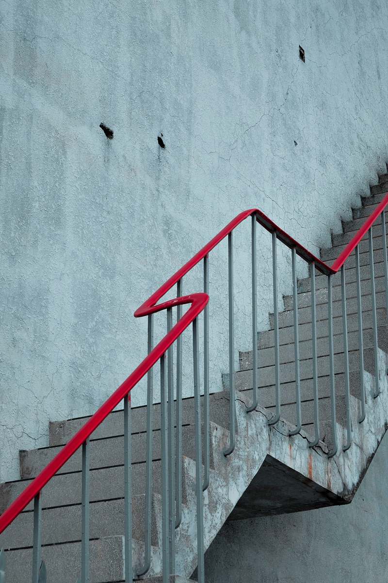 railing grey and red metal rail stair taiwan