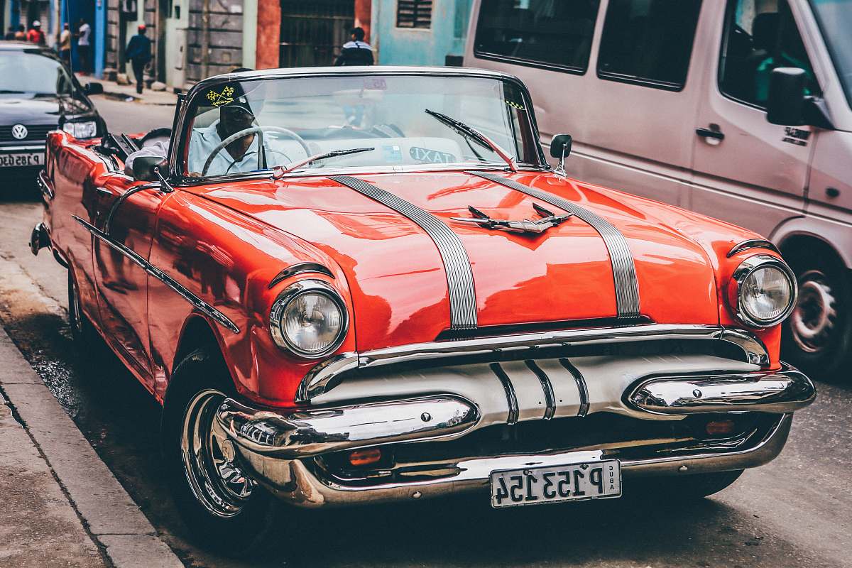 light classic orange convertible coupe car