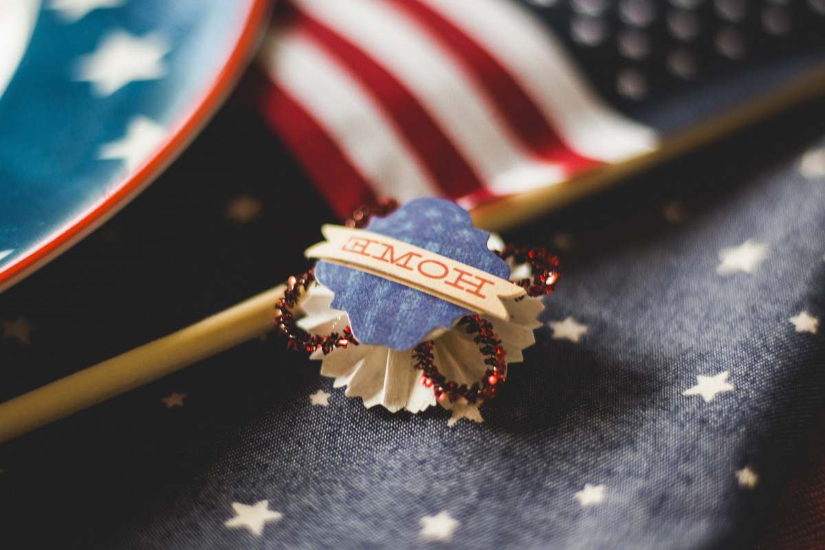 badge macro photography of home decor pin