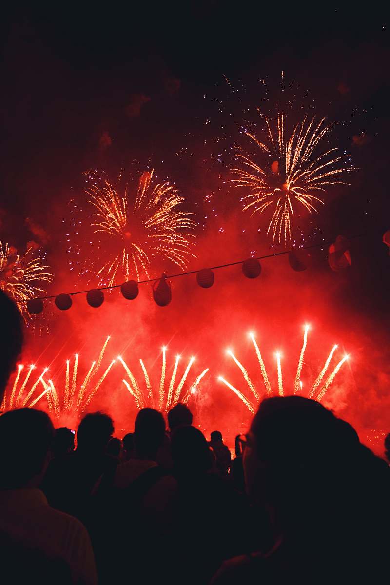person firework displaying during night time nature