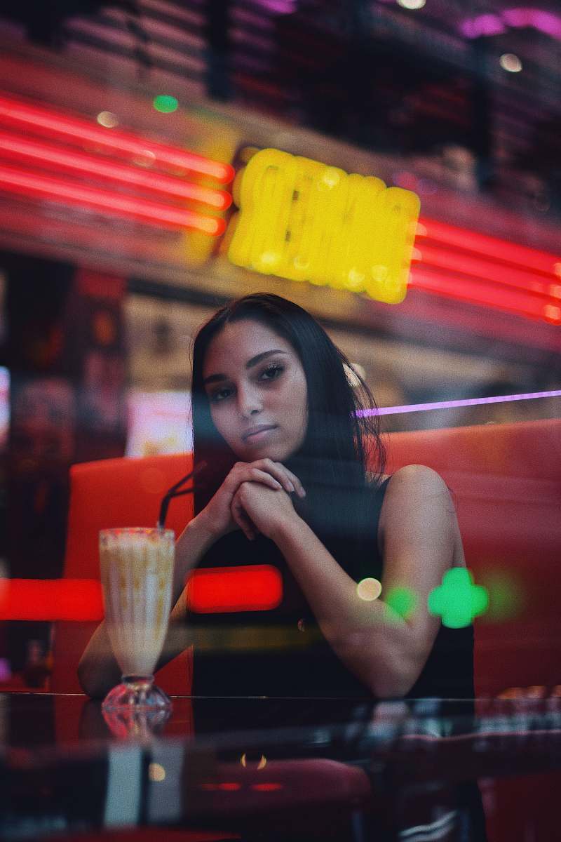 Person Woman In Front Of Shake In Pilsner Glass People Image Free Photo